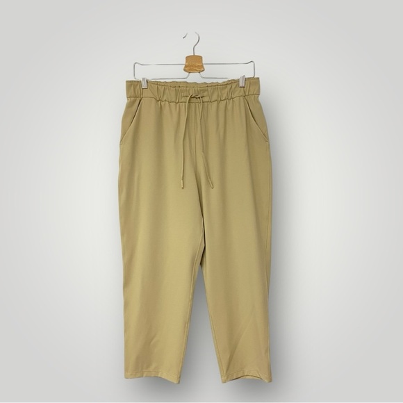 Lululemon Stretch High-Rise Cropped Pant 23" Tan Sz 10 - Picture 2 of 13